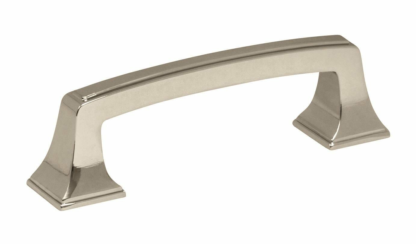 Amerock | Cabinet Pull | Polished Nickel | 3 inch (76 mm) Center to Center | Mulholland | 1 Pack | Drawer Pull | Drawer Handle | Cabinet Hardware