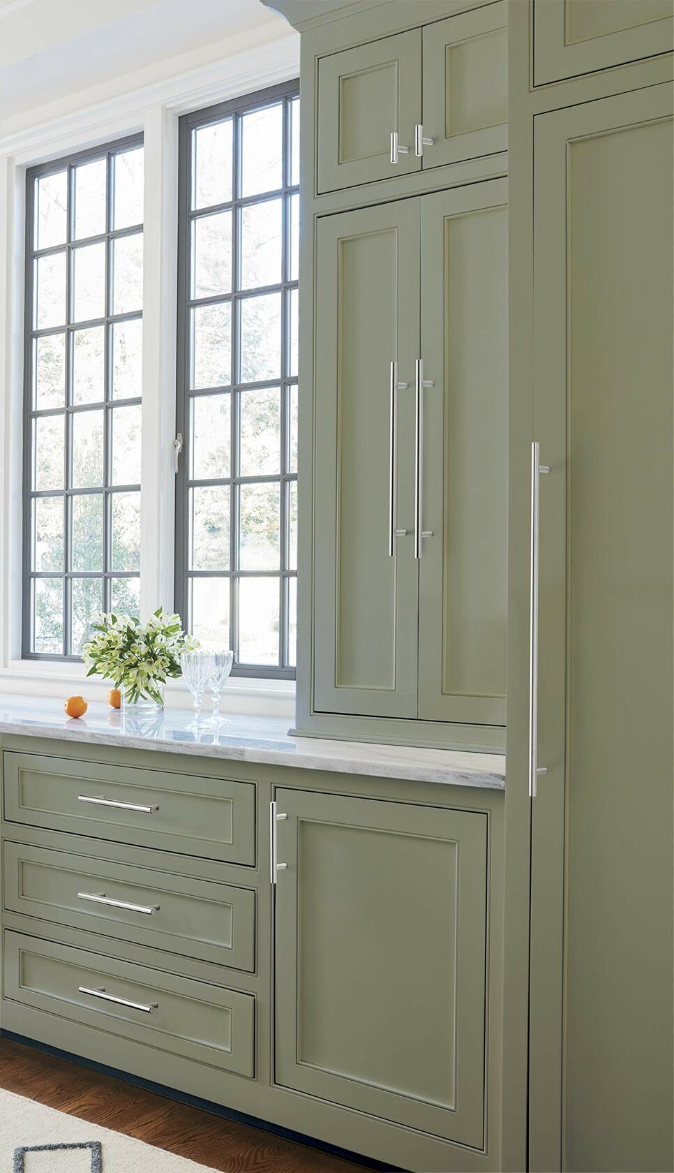 Amerock | Cabinet Pull | Polished Nickel | 3-3/4 inch (96 mm) Center to Center | Bar Pulls | 1 Pack | Drawer Pull | Drawer Handle | Cabinet Hardware