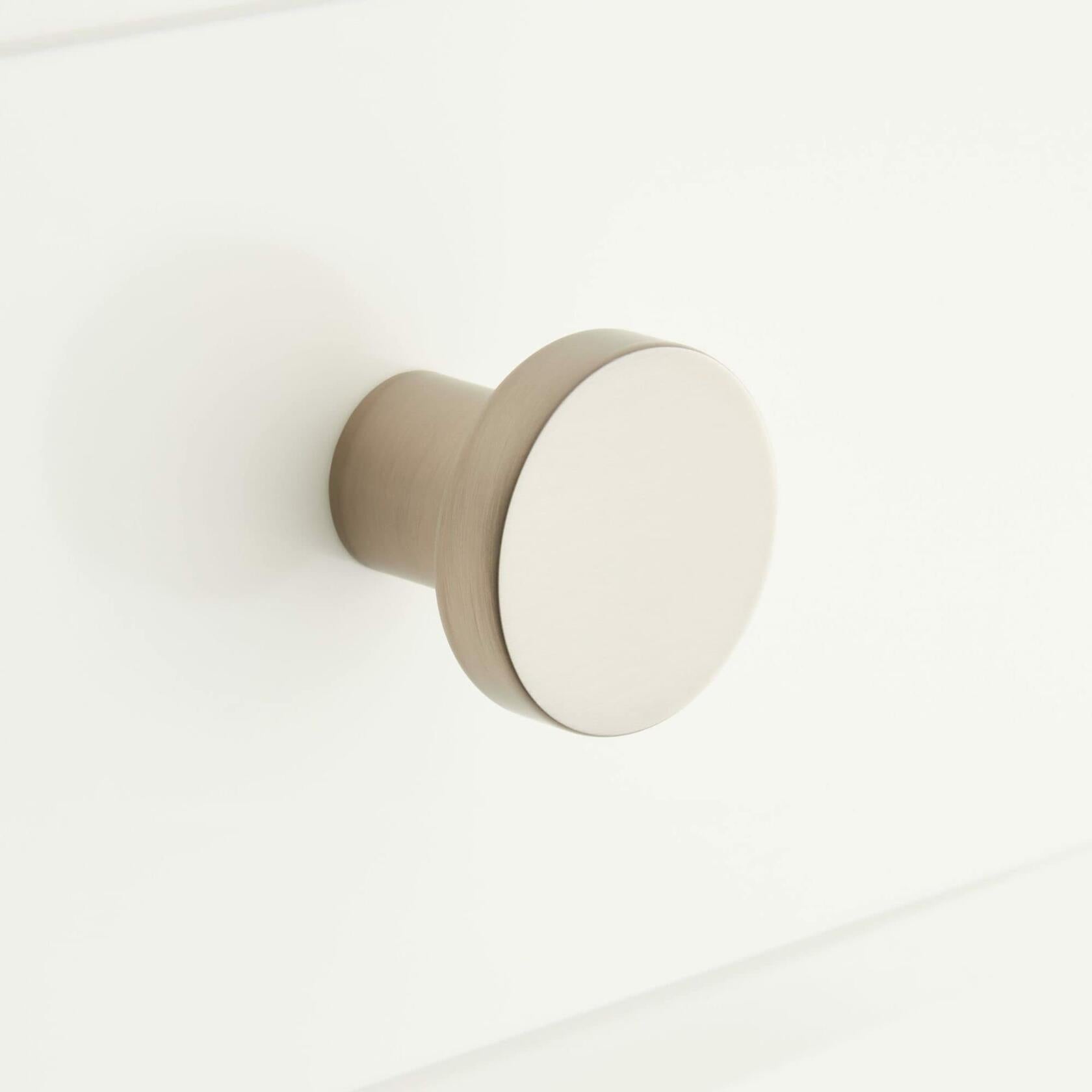 Signature Hardware 481264 Orvin 1-1/8 Inch Diameter Round Cabinet Knob - Brushed Nickel