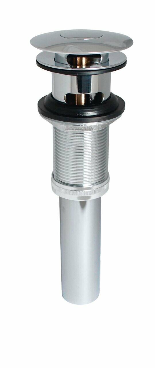 Keeney Universal Button Bathroom Sink Drain with Overflow, Polished Chrome