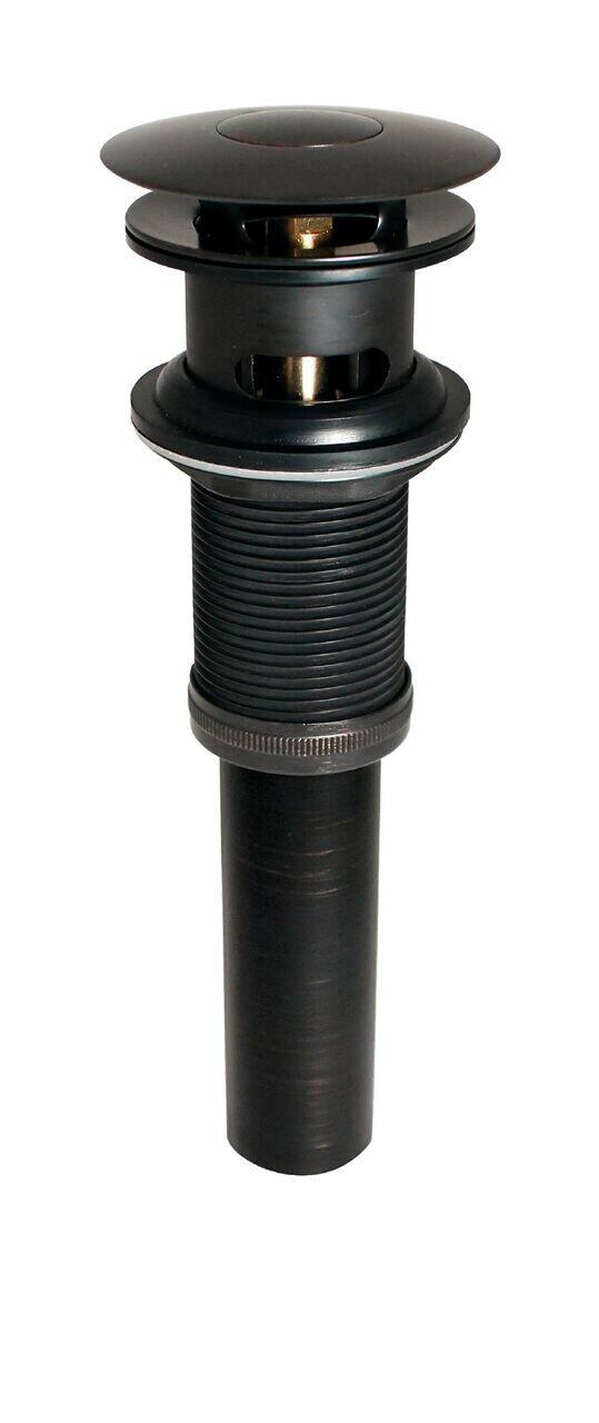 Keeney K820-75BRZ Universal Button Bathroom Sink Drain With Overflow - Oil Rubbed Bronze