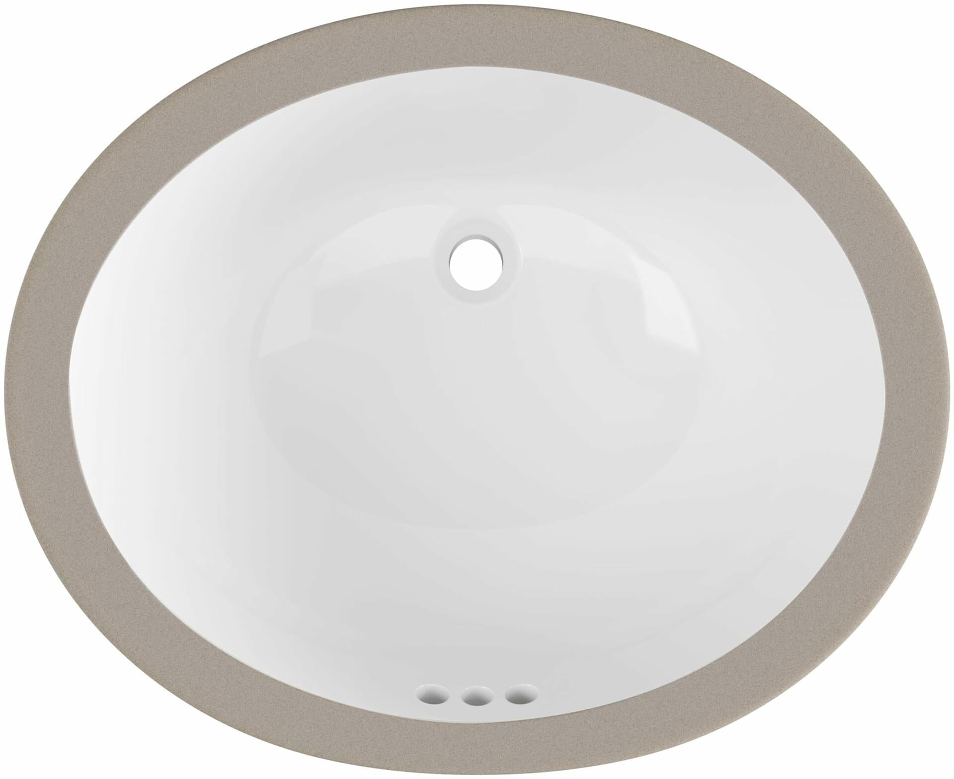 PROFLO PF1512U Comstock 17" Oval Vitreous China Undermount Bathroom Sink with Overflow - White