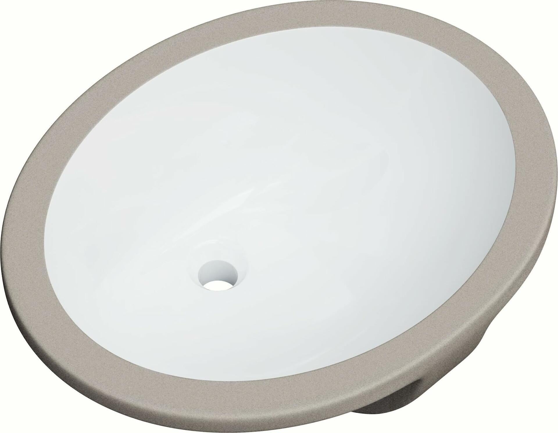 PROFLO PF1512U Comstock 17" Oval Vitreous China Undermount Bathroom Sink with Overflow - White