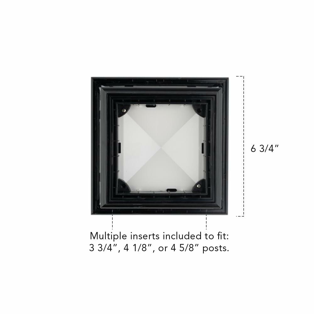 Deckorators 4 in. x 4 in. Black Solar VersaCap