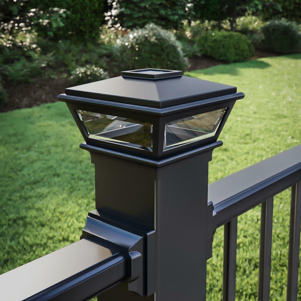 Deckorators 4 in. x 4 in. Black Solar VersaCap