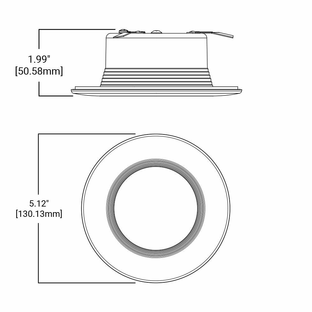 HALO RL 4 in. White Integrated LED Recessed Ceiling Light Retrofit Trim with Selectable CCT (2700K-5000K)