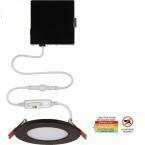 Commercial Electric Ultra Slim 4 in.Color Selectable New Construction and Remodel Canless Recessed Integrated LED Kit Oil Rubbed Bronze,91472