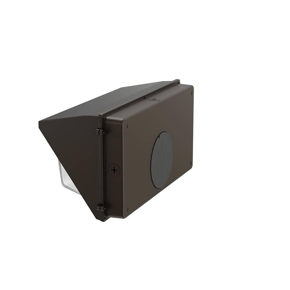 Lithonia Lighting 17" LED Wall Pack Outdoor Light Fixture, 3-Way Selectable CCT 3000K/4000K/5000K, Adjustable Lumens, Dusk to Dawn Photocell, UVOLT, Bronze (TWR2 LED ALO SWW2 UVOLT PE DDBTXD)