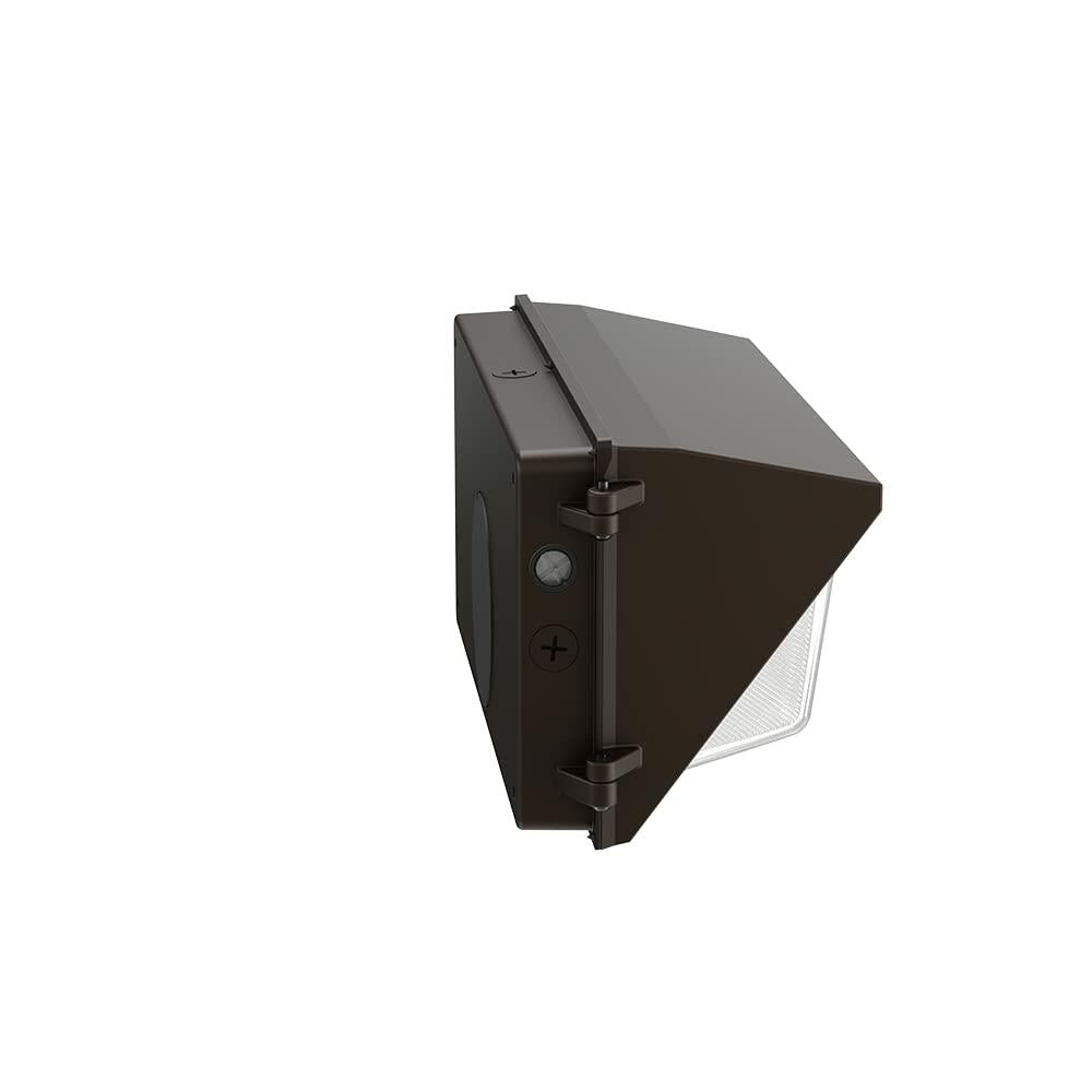 Lithonia Lighting 17" LED Wall Pack Outdoor Light Fixture, 3-Way Selectable CCT 3000K/4000K/5000K, Adjustable Lumens, Dusk to Dawn Photocell, UVOLT, Bronze (TWR2 LED ALO SWW2 UVOLT PE DDBTXD)