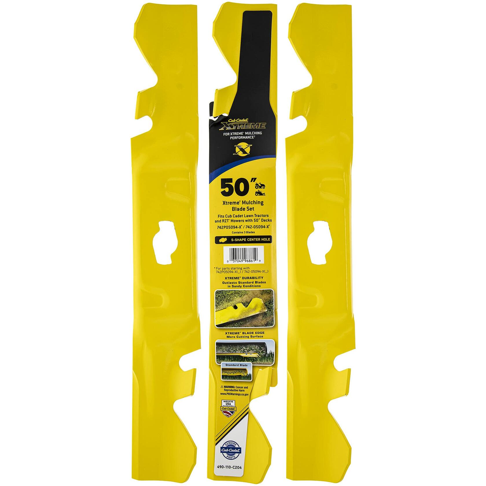 CUB CADET 490-110-C204 Xtreme Blade Set 50" Deck Ultima ZT1-50 Zero-Turn Lawn Mowers