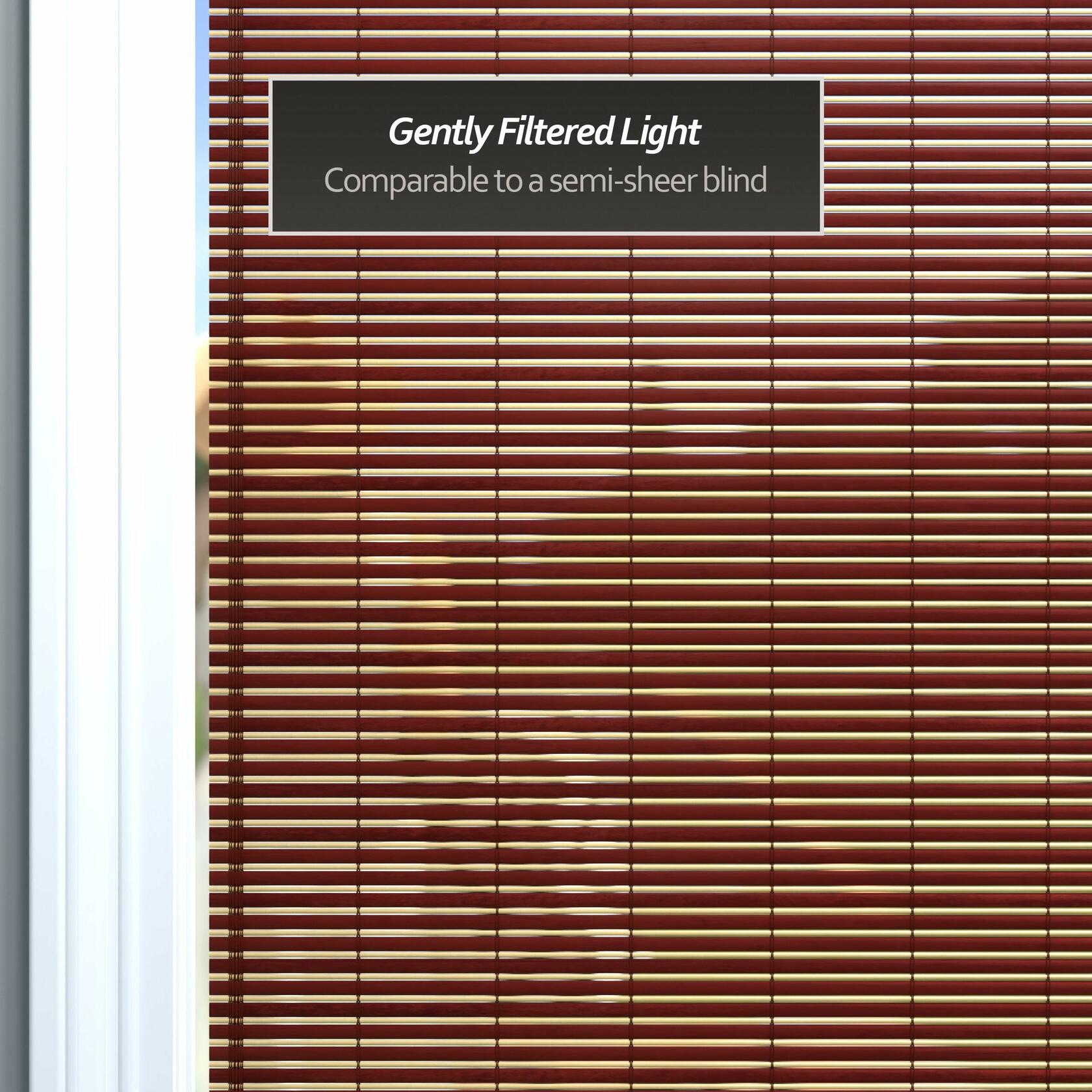 Red Lantern Bamboo Cordless Window Shade - Mahogany, 48" Wide