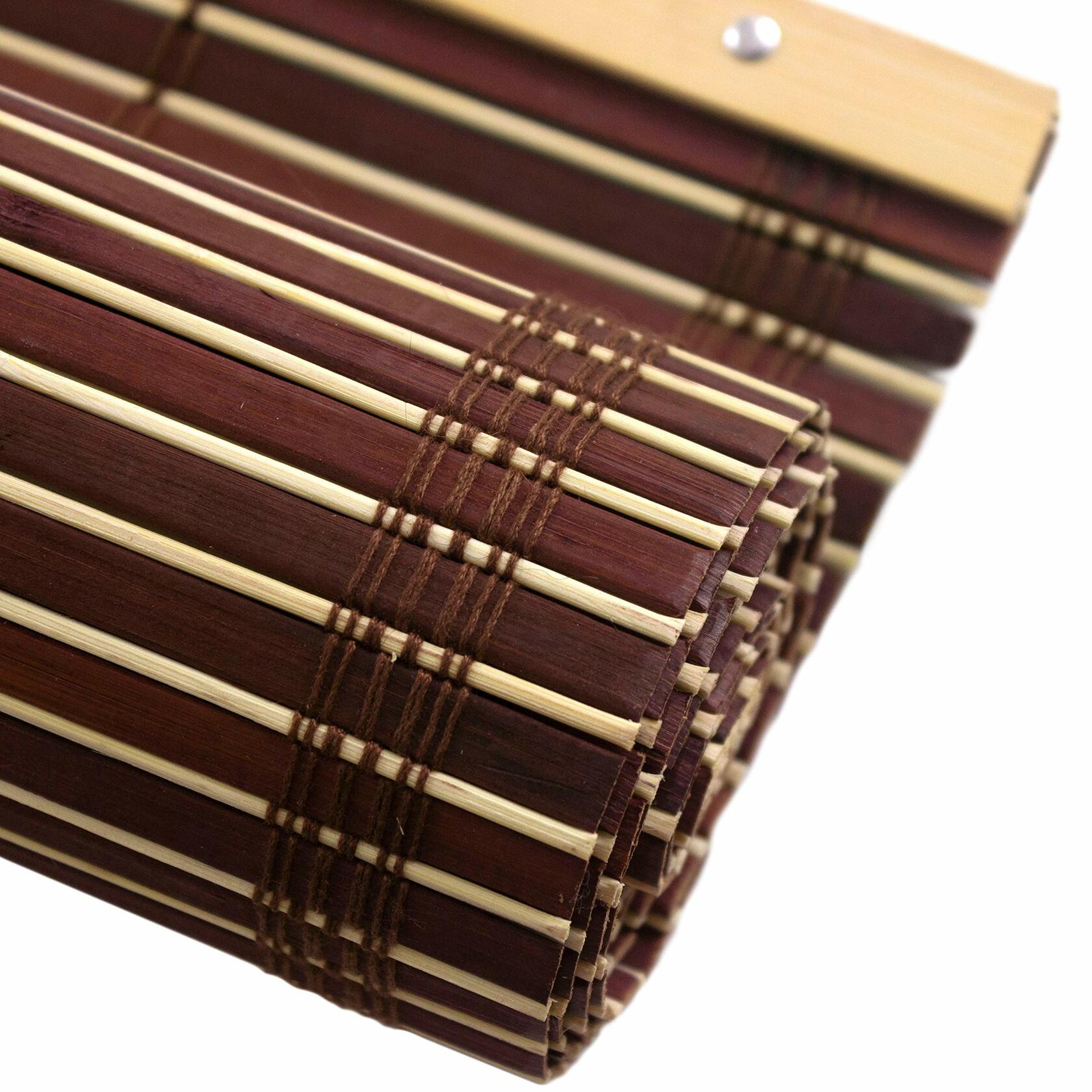 Red Lantern Bamboo Cordless Window Shade - Mahogany, 48" Wide