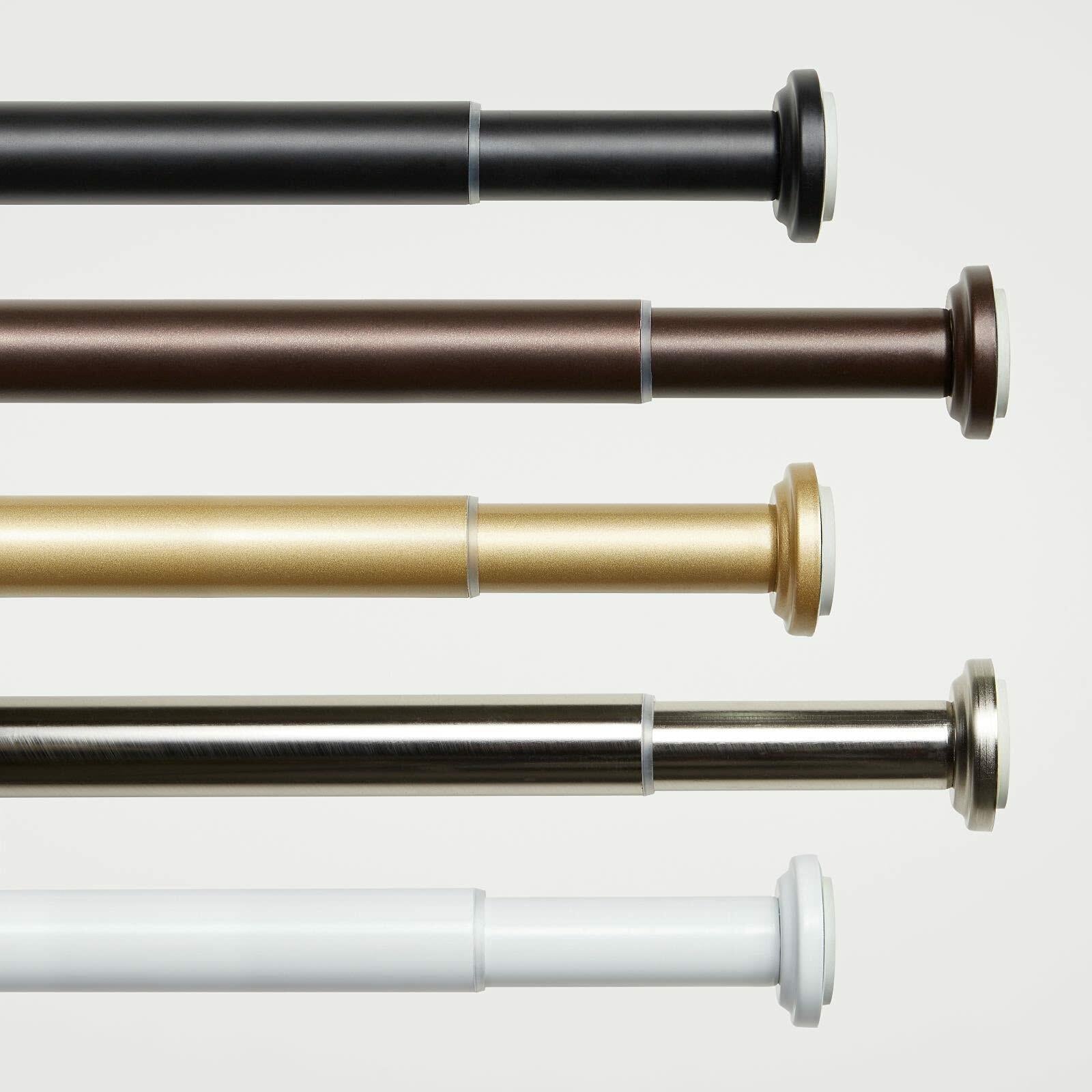 Exclusive Home Tension Rod, Gold, Adjustable 48"-84"