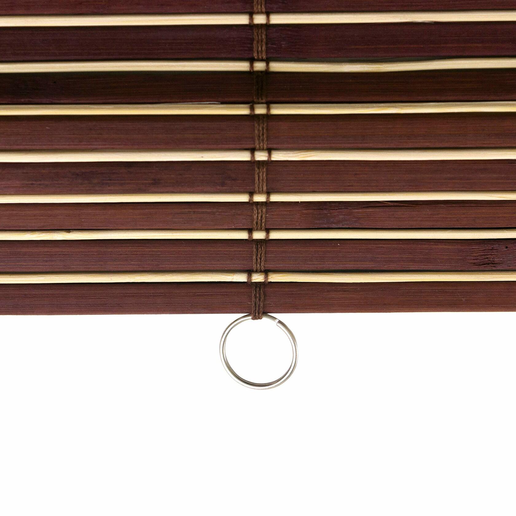 Red Lantern Bamboo Cordless Window Shade - Mahogany, 48" Wide
