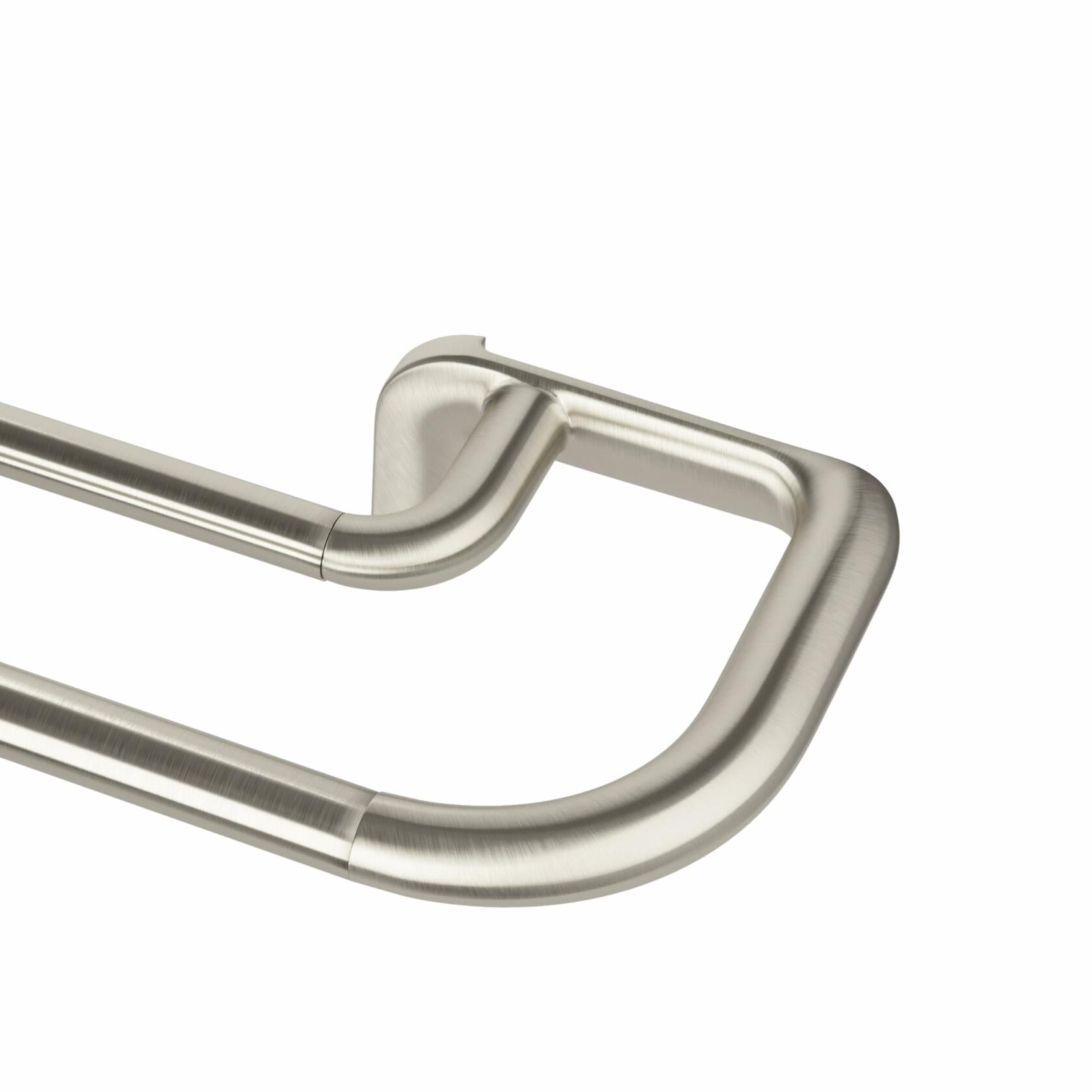 Umbra Twilight Double Curtain Rod Set – Wrap Around Design Ideal for Blackout or Room Darkening Panels, 30 to 84 Inches, Nickel