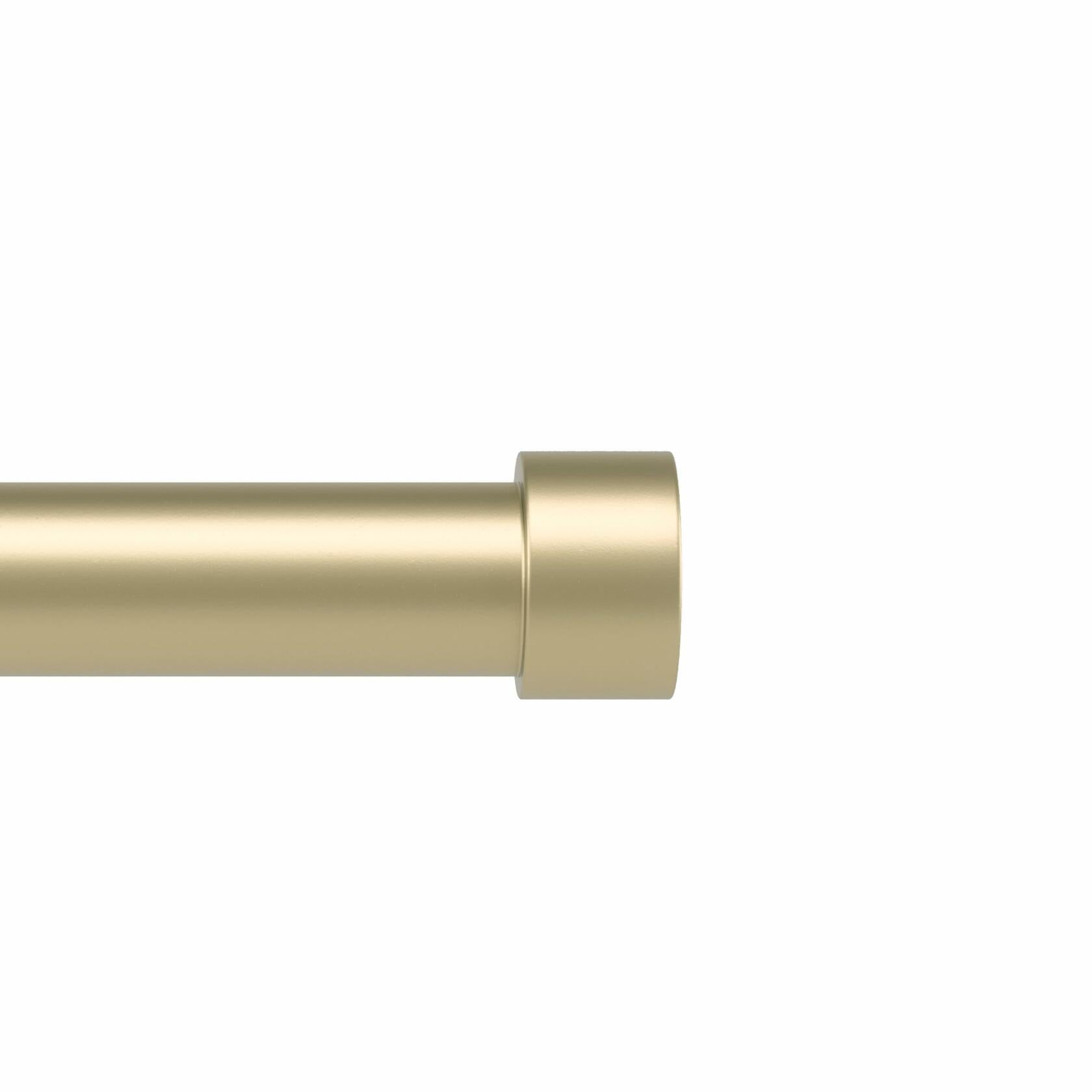 Umbra Cappa Modern 1" Curtain Rod, Includes 2 Matching Finials, Brackets & Hardware, Brass