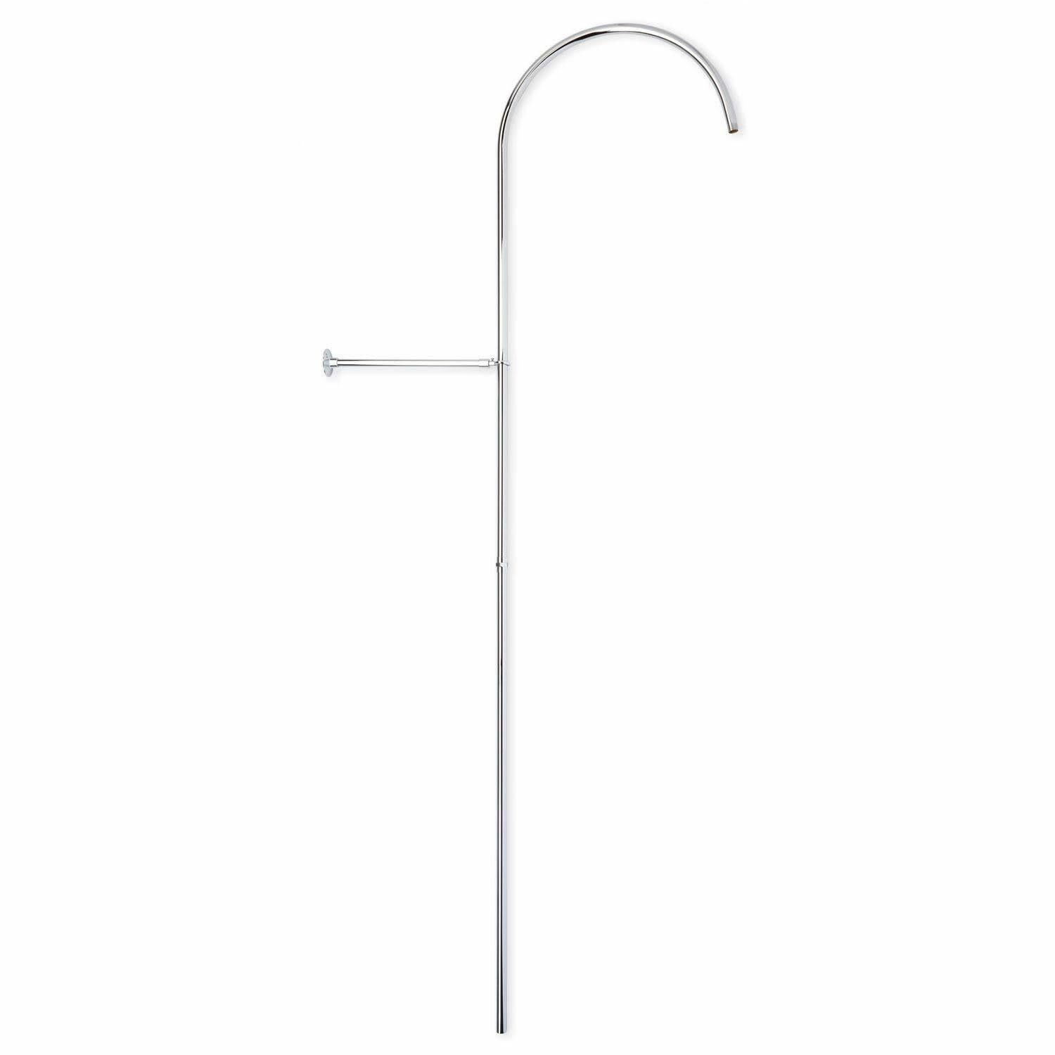 Signature Hardware 154390 78" Shower Riser Pipe with 18" Arching Shower Arm