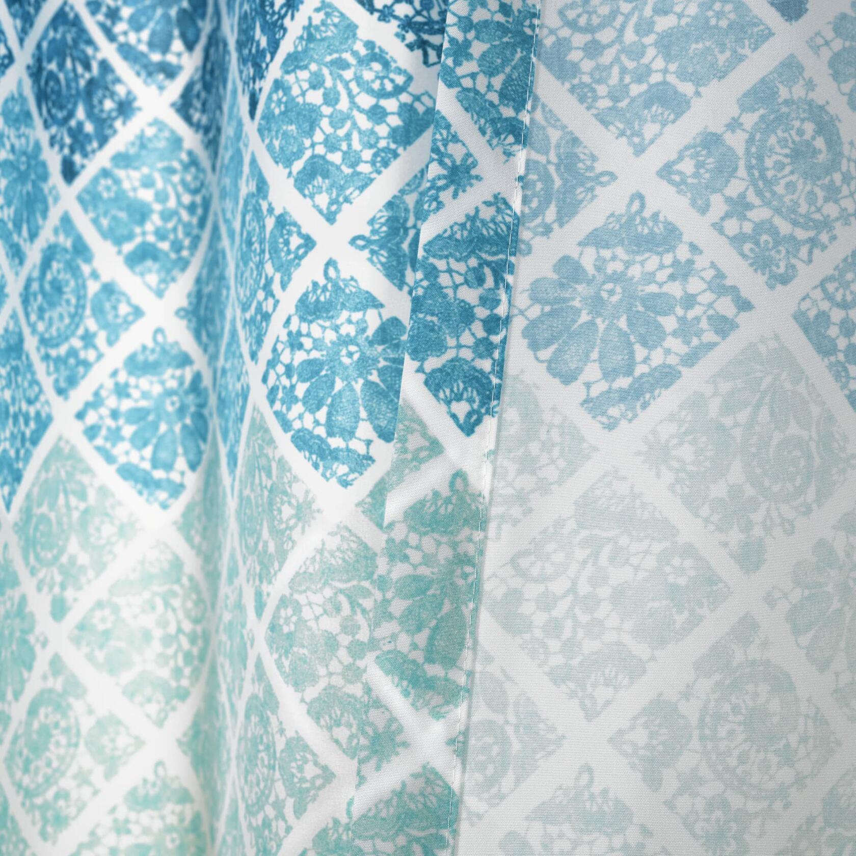 Lush Decor Medallion Ombre Window Curtain Panel Pair, 84" L x 52" W, Blue & Navy