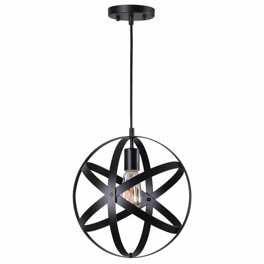 Home Decorators Collection Mini Pendant Light Black finish metal shade