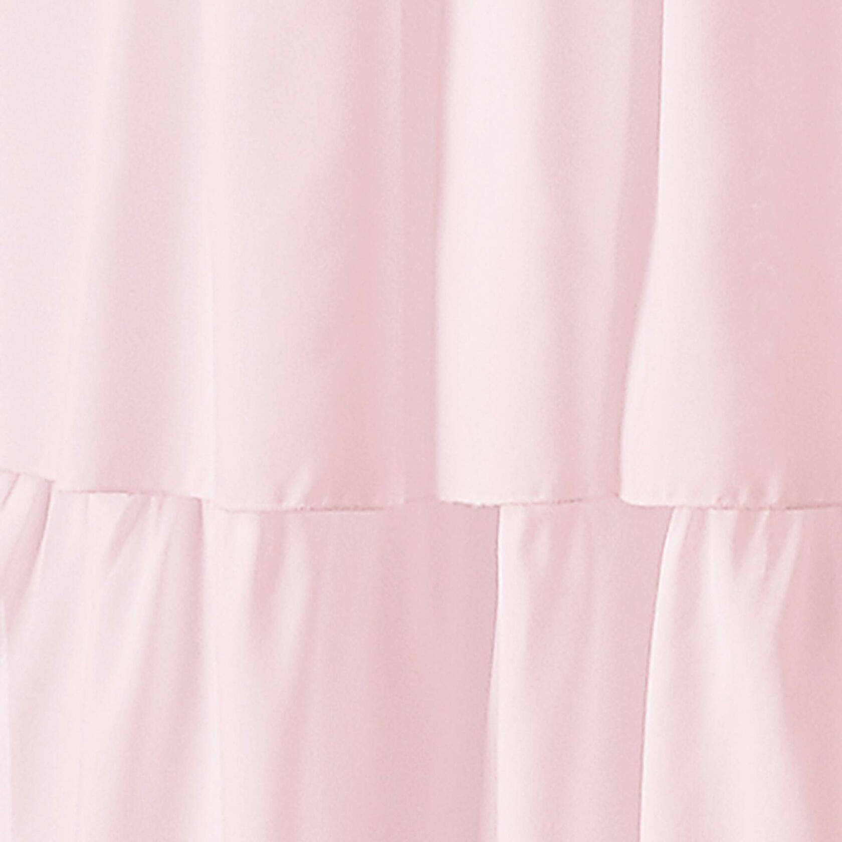 Flounced Ruffle Rod Pocket Curtain Panel, 95 inch, Pink, 1 Panel, 1Q82460APK