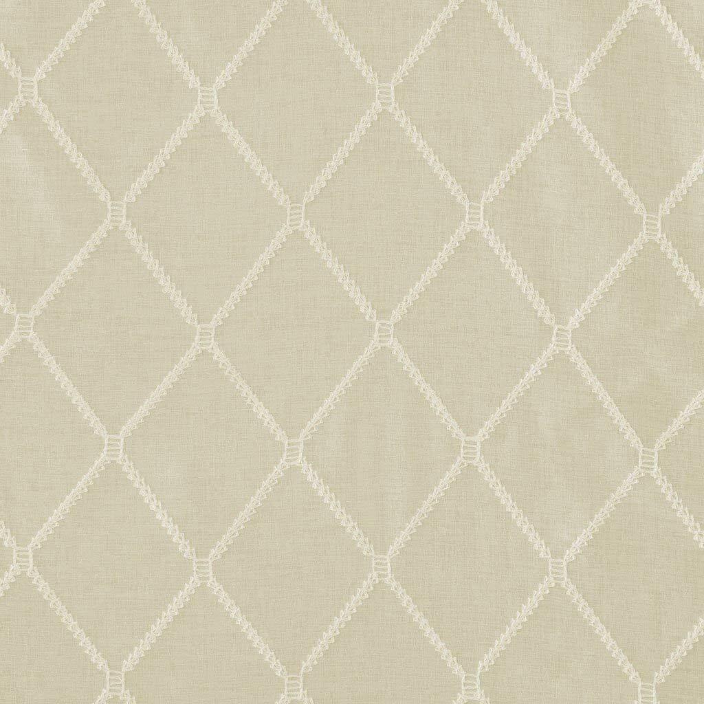 Madison Park Ivory Sheer Curtains For Kitchen, Transitional Fabric Sheer Curtain For Living Room, Irina Embroidered Curtain Sheers , 50"W" x 216"L , 1-Panel Pack