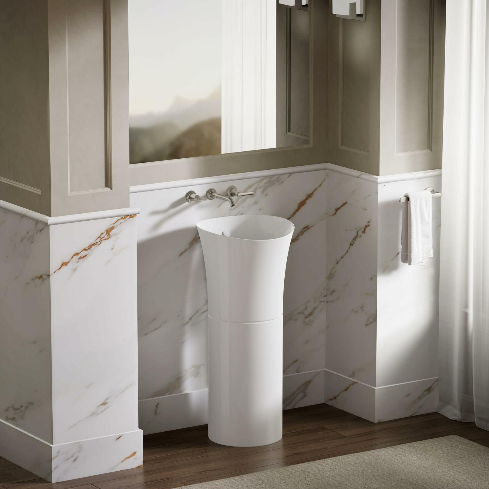 KOHLER 20702-0 Veil Bathroom Sink, White