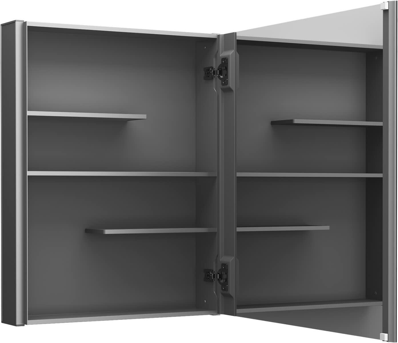 Kohler 81145-DA1 Maxstow Frameless Surface Mount Bathroom Medicine Cabinet, 20 in. W x 24 in. H, Dark Anodized Aluminum