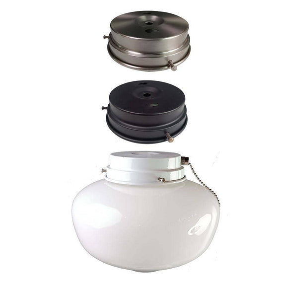 Hampton Bay 1-Light Multi-Finish Ceiling Fan Globe LED Light Kit  WHITE/BN/ORB