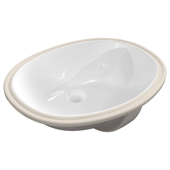 17.5 in. Oval Vitreous China Bathroom Sink in White