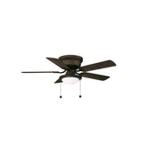 Hugger 44 in. LED Indoor Oil Rubbed Bronze Ceiling Fan with Light Kit