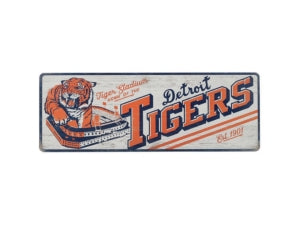 Detroit Tigers 10  x 28  Traditions Wood Sign