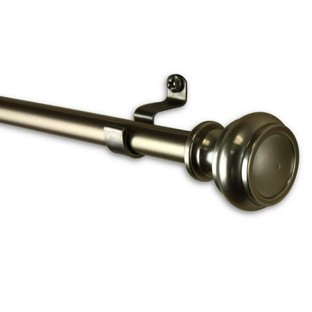 Rod Desyne Teapot 7 by 16  Cafe Curtain Rod Extends - Satin Nickel