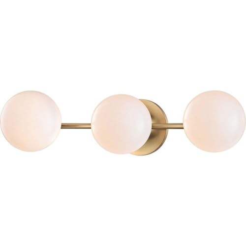 Hudson Valley Lighting Fleming 3-Light LED Bath Bracket - 20.75 Inches Wide by 5 Inches High-Aged Brass Finish