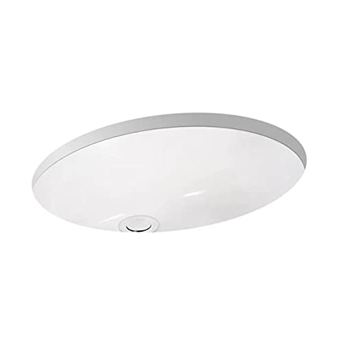 Miseno MNO1714OUBWH Oval Undermount Bathroom Sink with Front Overflow