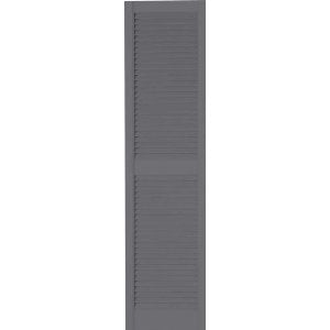 Ply Gem Gray 15x55 Open Louver Shutter Pair