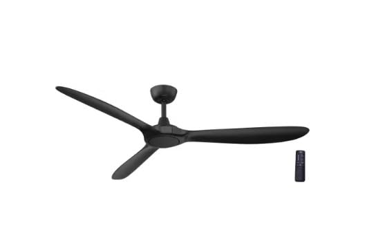 Home Decorators 60 in. Indoor/Outdoor Matte Black Smart Ceiling Fan with Remote Control Powered by Hubspace