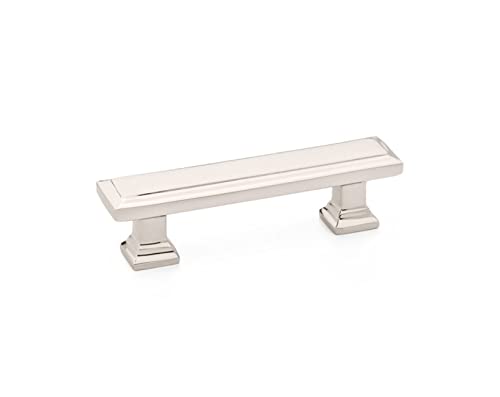 Geometric Brass 4" Center Bar Pull Finish: Bright Nickel