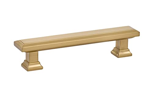 Emtek 86301US4 Emtek 86301 Brass Geometric 4 Inch Center to Center Bar Cabinet Pull