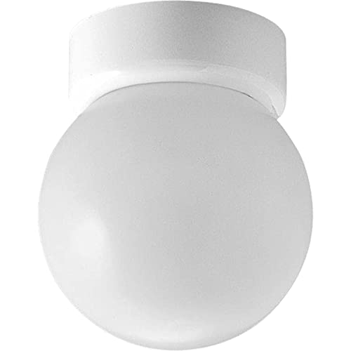 Progress Lighting P3203-30 White Glass Globe, White, 6-Inch Diameter x 7-Inch Height