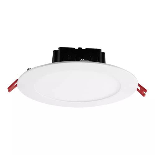 6 in. White Flush Round Wet Rated LED Integrated Recessed Lighting Kit