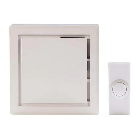 Defiant Wireless Plug-in Doorbell Kit with 1 Push Button  White