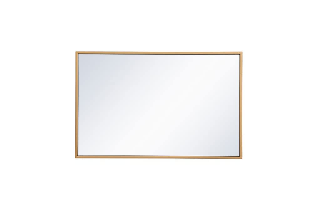 Elegant Decor Metal Frame Rectangle Mirror 18x28 inch in Silver