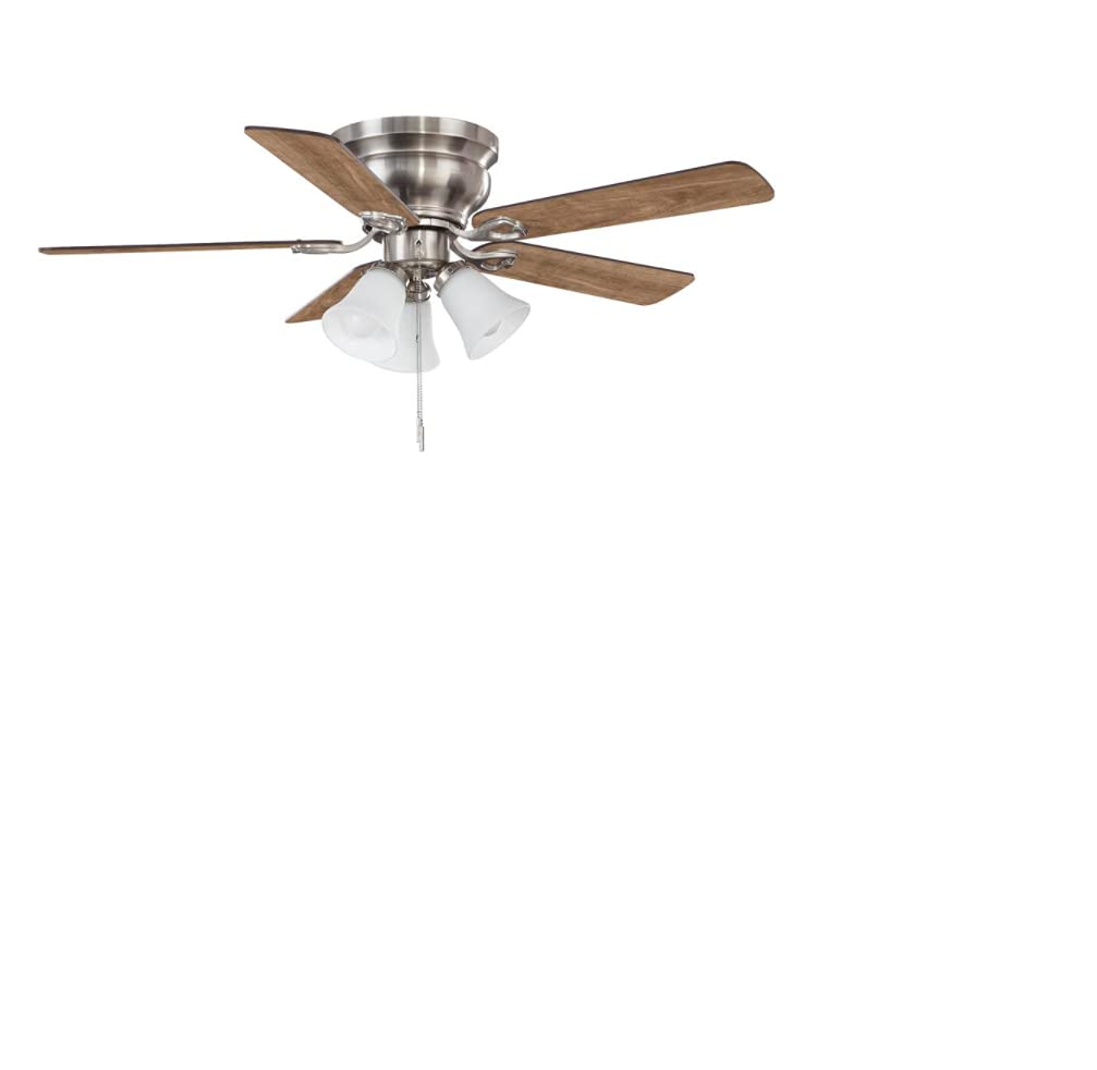 Clarkston II 44 in. LED Indoor Brushed Nickel Ceiling Fan with Light Kit