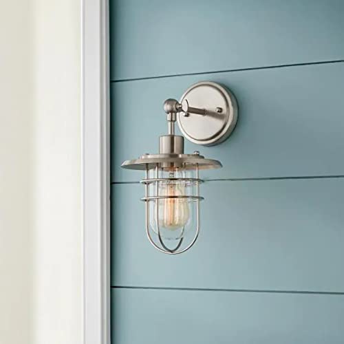 1-Light Brushed Nickel Wall Sconce