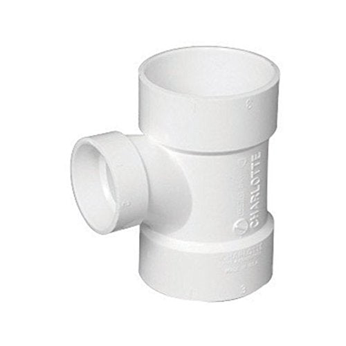 Charlotte Pipe Schedule 40 4 in. Hub x 4 in. Dia. Hub PVC Sanitary Tee