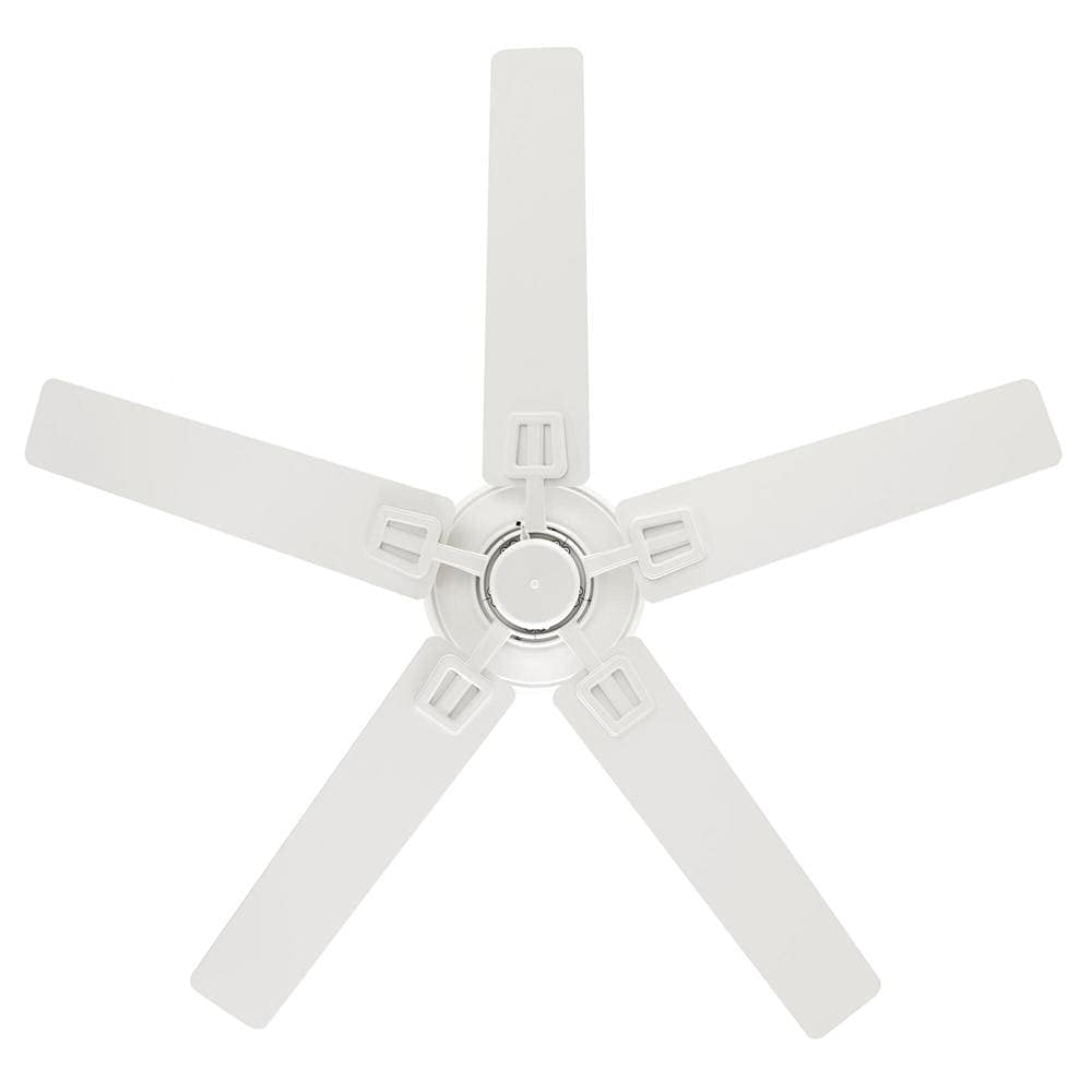 Bayfield 52 in. Indoor Matte White Dry Rated Downrod Ceiling Fan with 5 Reversible Blades