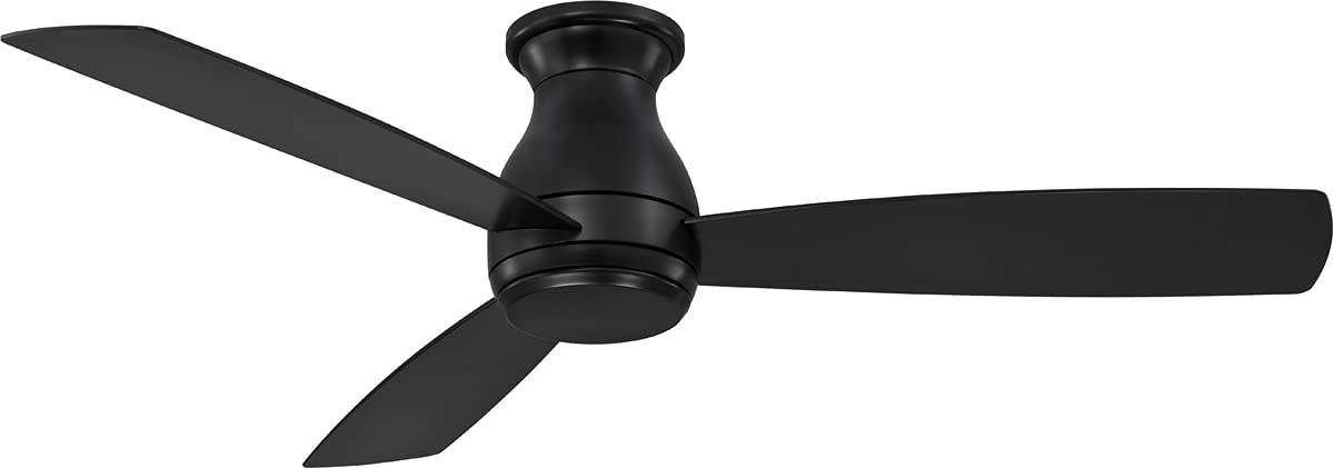 Fanimation Hugh Indoor/Outdoor Ceiling Fan with Blades and LED Light Kit 52 inch - Black