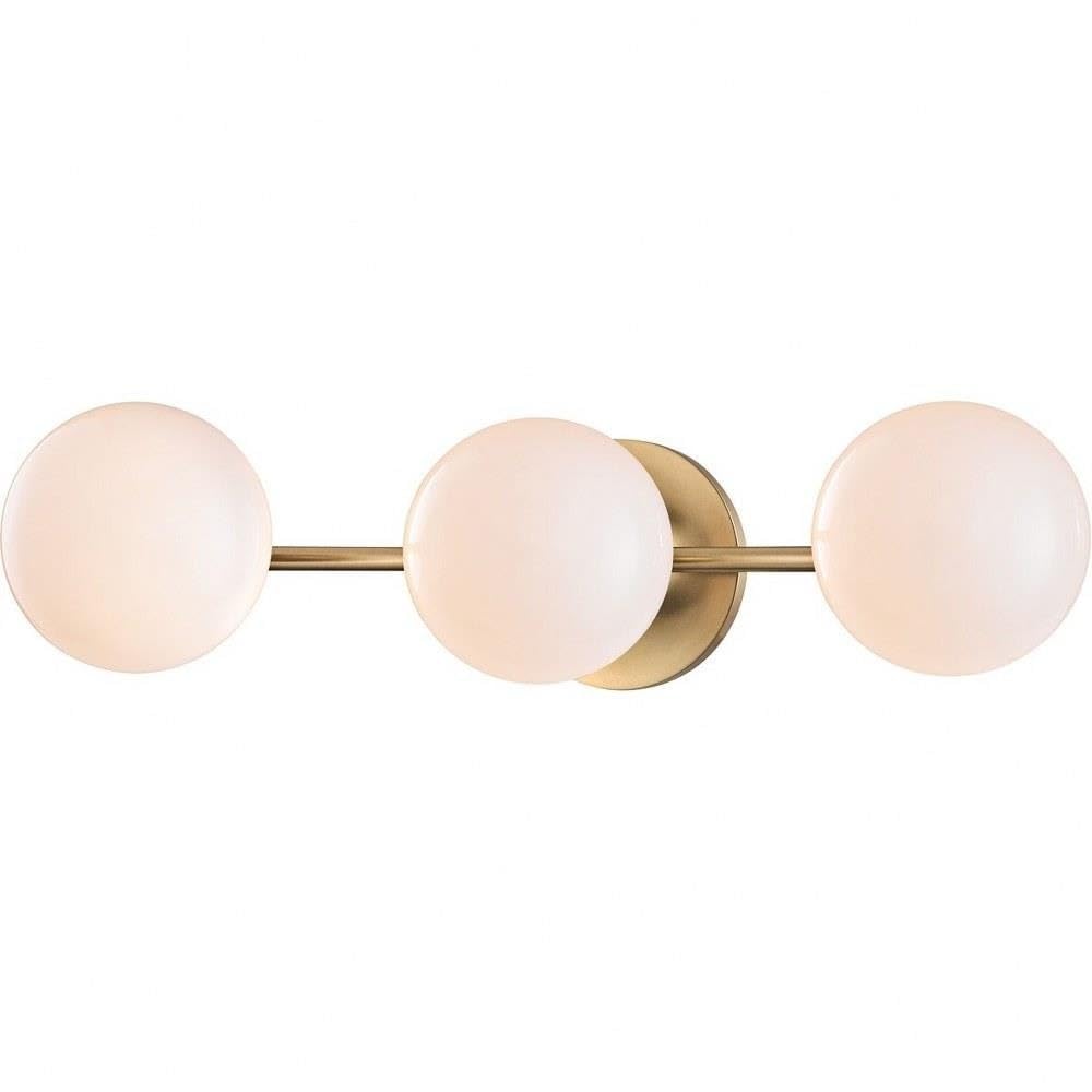 Hudson Valley Lighting Fleming 3-Light LED Bath Bracket - 20.75 Inches Wide by 5 Inches High-Aged Brass Finish