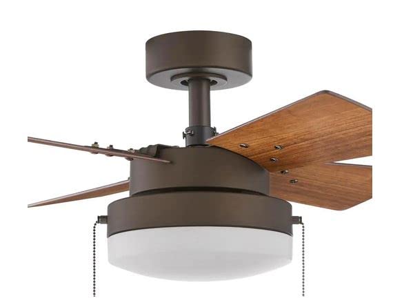 Hampton Bay Metarie II 24 in. Indoor Oil Rubbed Bronze Ceiling Fan with Light, Small