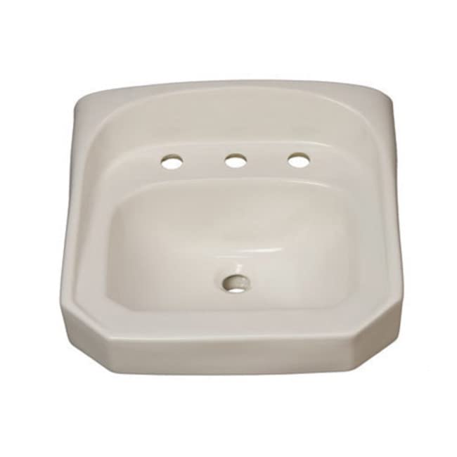 PROFLO PF5518WH PROFLO PF5518 20-5/8" Rectangular Vitreous China Wall Mounted Bathroom Sink with Overflow and 3 Faucet Holes at 8" Centers